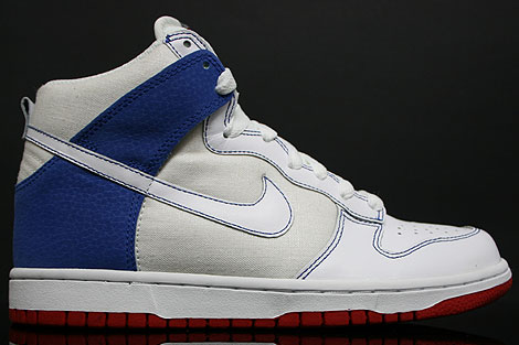 Nike Dunk Hi WMNS "White/Royal/Red"